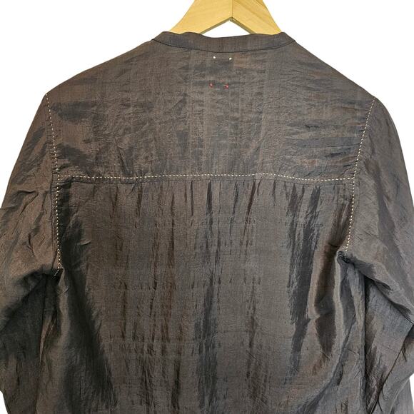 DVE Niva‎ Silk Black Pintuck Sheer Long Sleeve Breathable Blouse Size Small - Picture 10 of 16